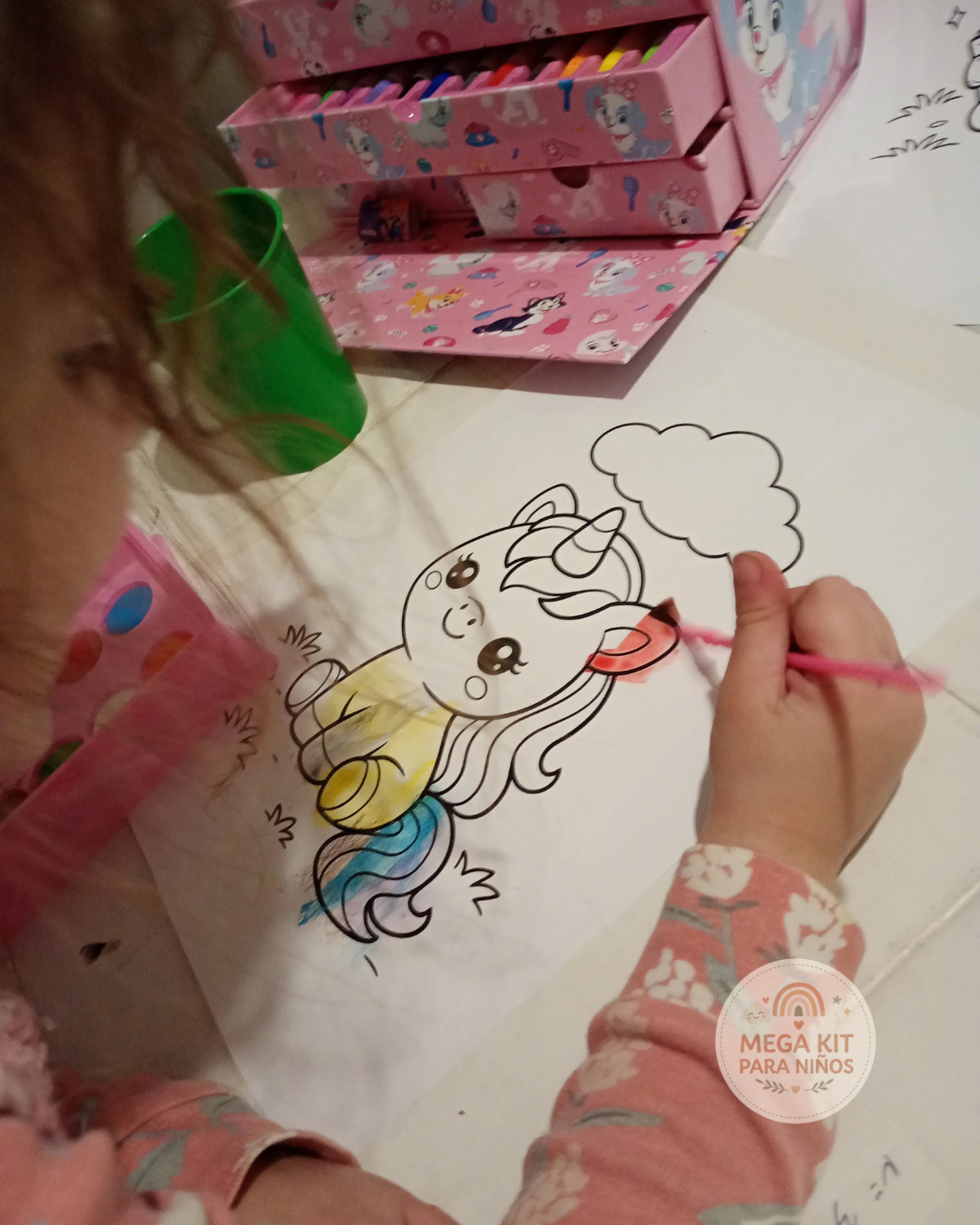 Lámina A3 pintada en casa